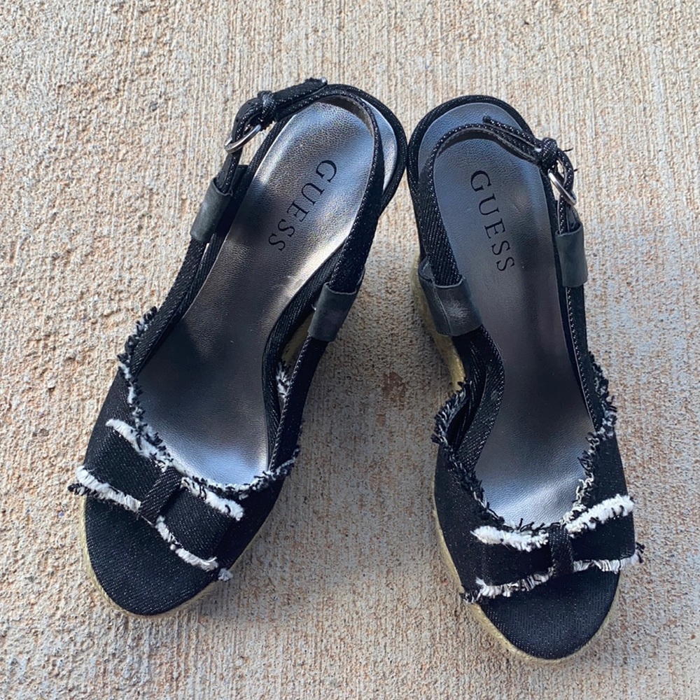 Blue Jean Guess wedge sandals